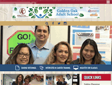 Tablet Screenshot of goldenoakadultschool.com